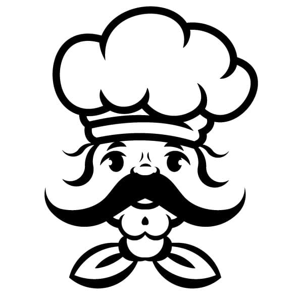 A chef with moustache