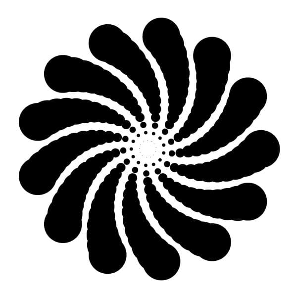 Retro swirl dots