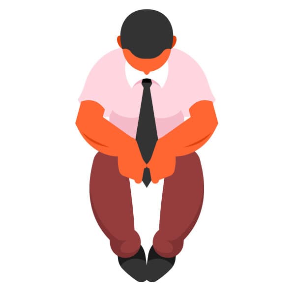Depressed man