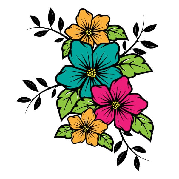Flores de colores