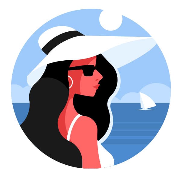 Woman enjoying the summer