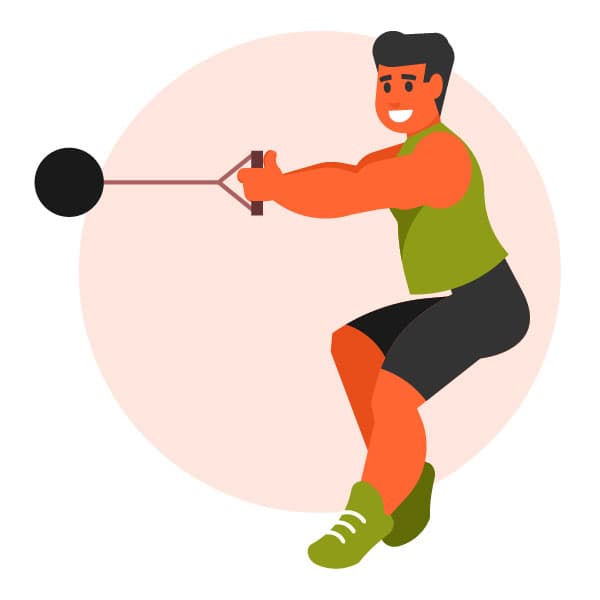 Hammer throw athlete