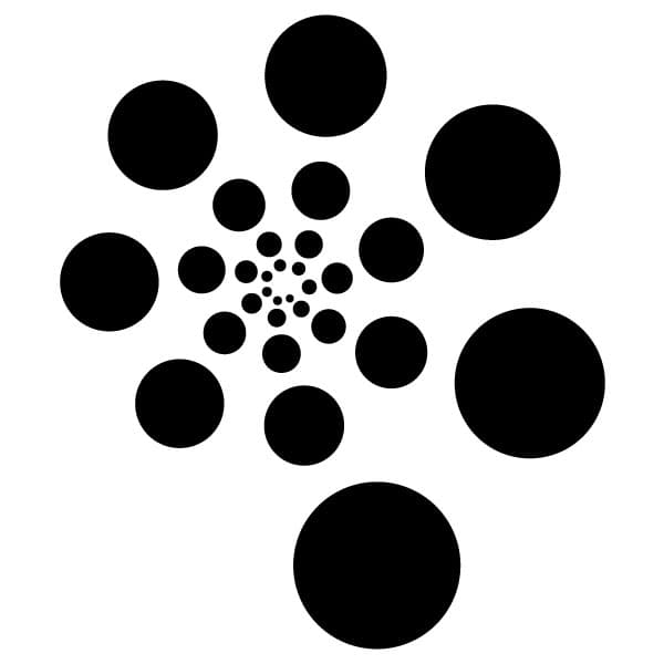 Black dots swirl