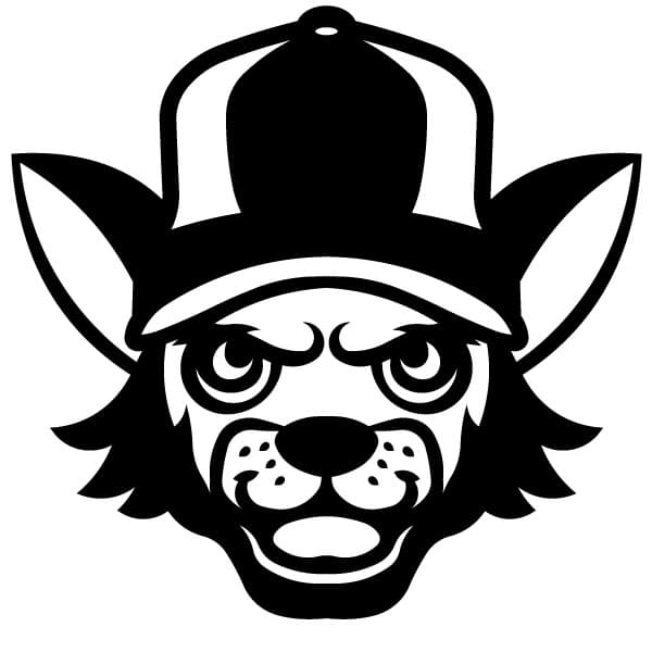 Dog with baseball cap