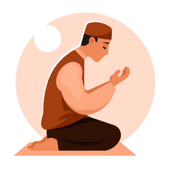 Muslim man praying