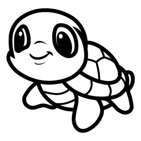 Cute turtle silhouette