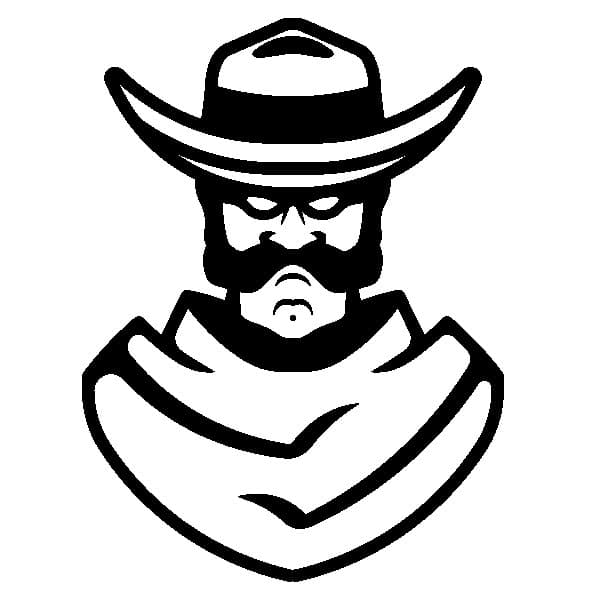 A cowboy with a moustache.
