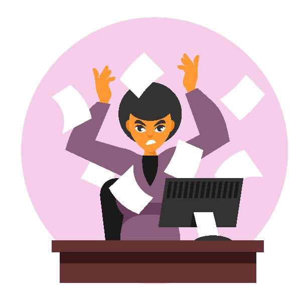 Stress at work concept