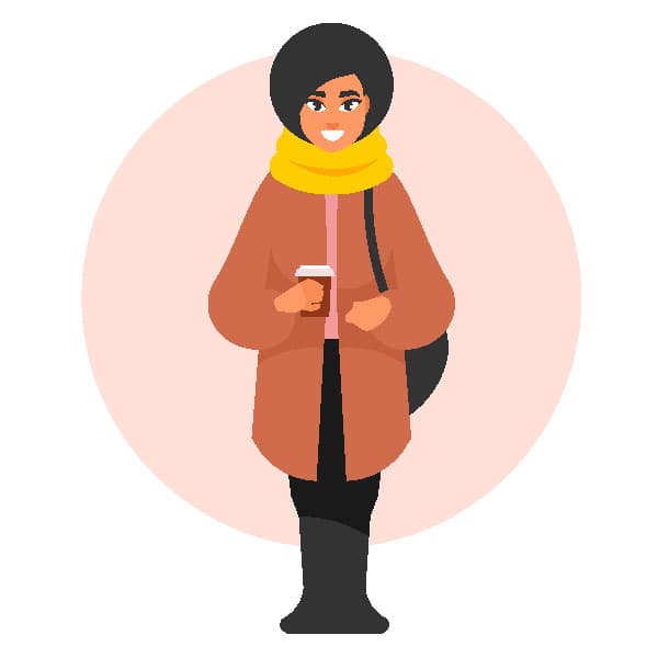 Woman with a cup of coffee