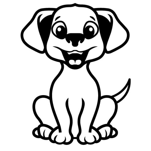 Cute dog silhouette