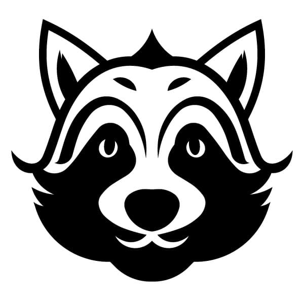 Raccoon head silhouette