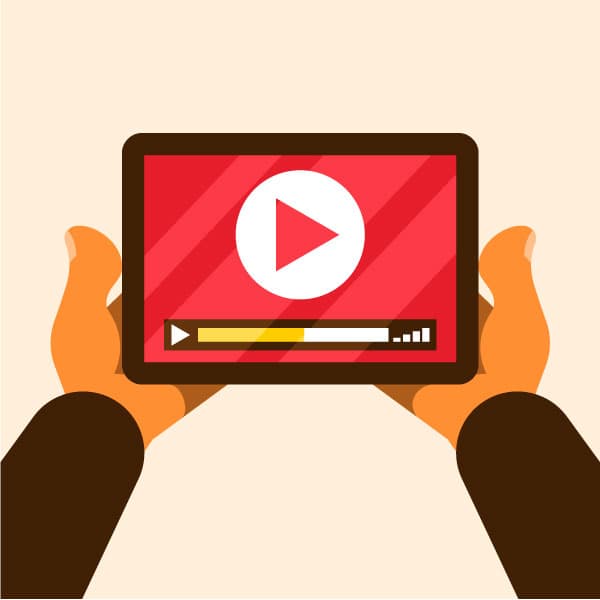 Computer tablet in hands