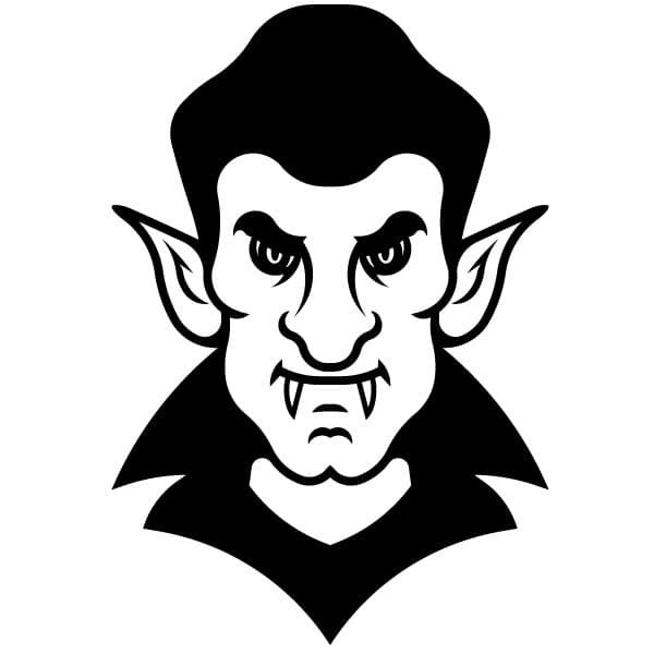 Vampire face silhouette