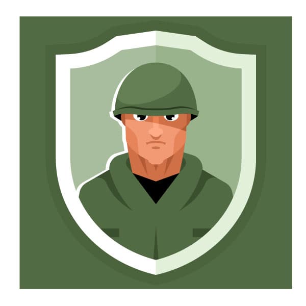 Soldier logo mascot
