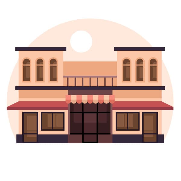 Store seen from the street