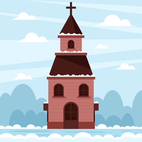 Church in the winter
