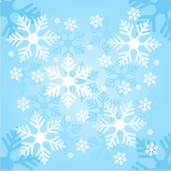 Snowflakes on a light blue background