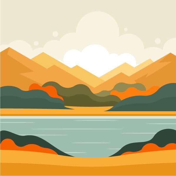 Mountain landscape in autumn