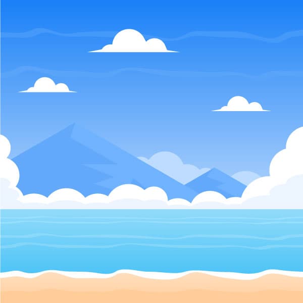 Sea and mountains