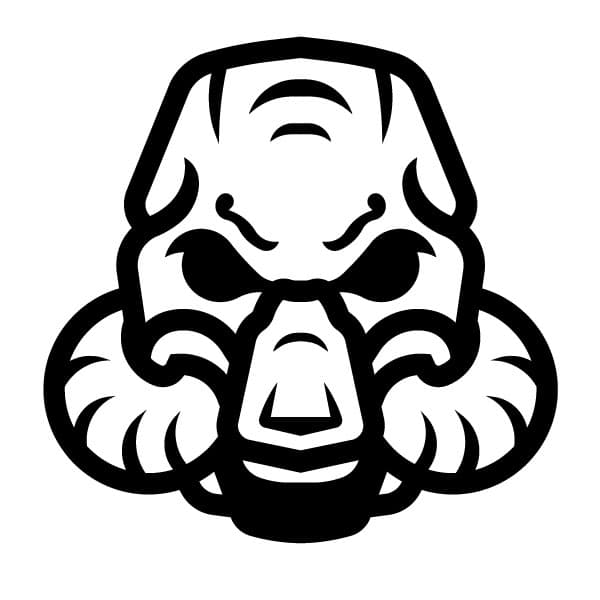 Face with an air-supply mask