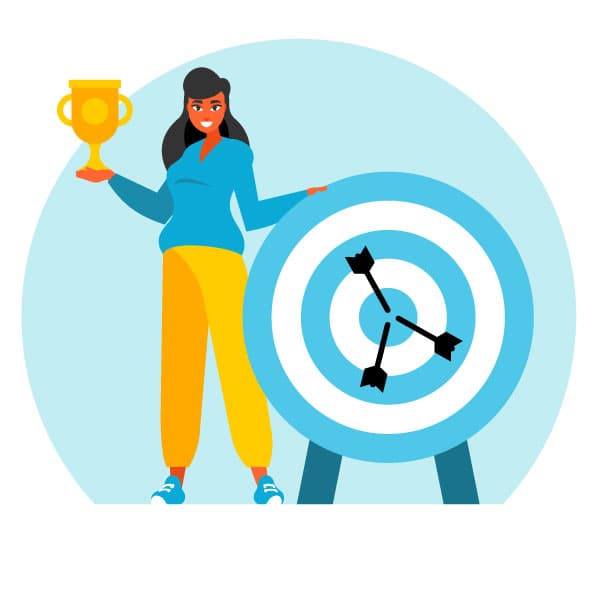 Successful woman graphic concept