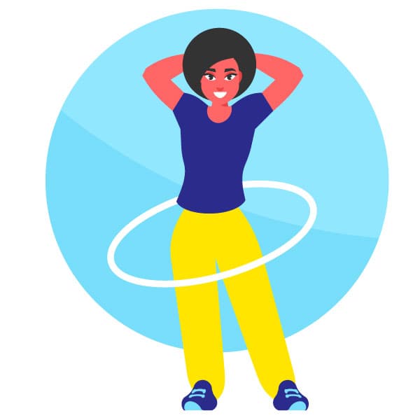 Girl with hula hoop