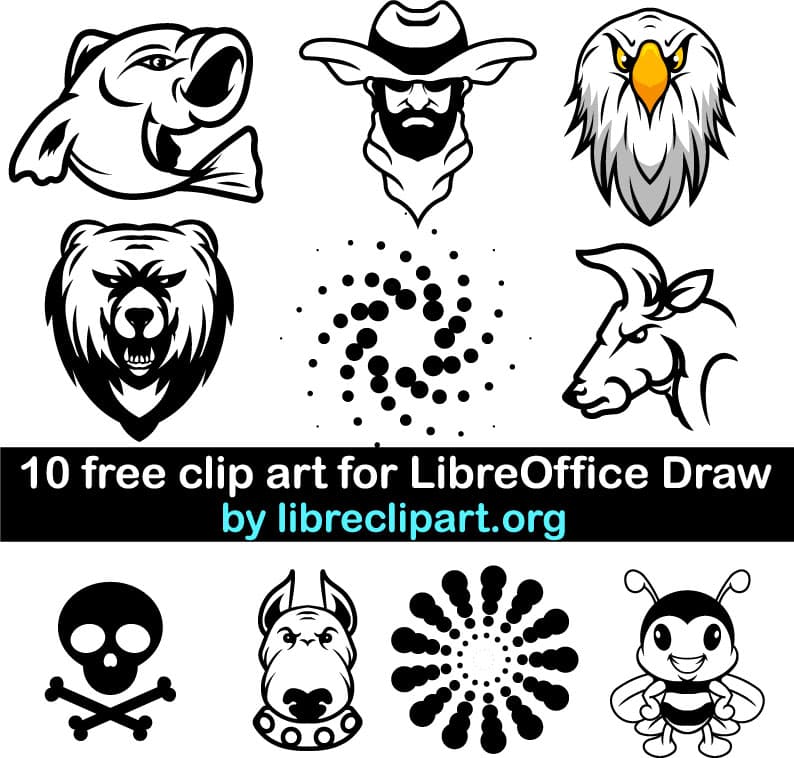 10 free  clip art for LibreOffice Draw