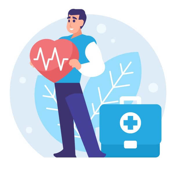 Heart health graphic concept