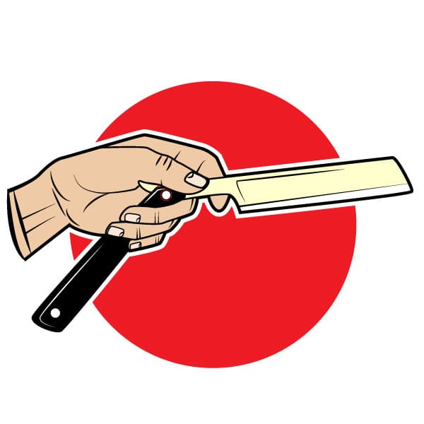 Razor blade in hand