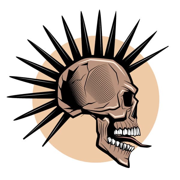 Ugly skull profile view