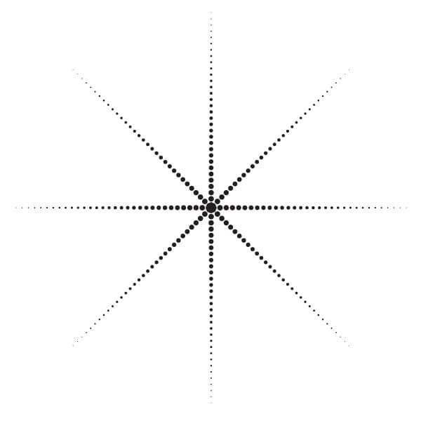 Estrella hecha de puntos