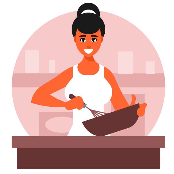Woman cooking food