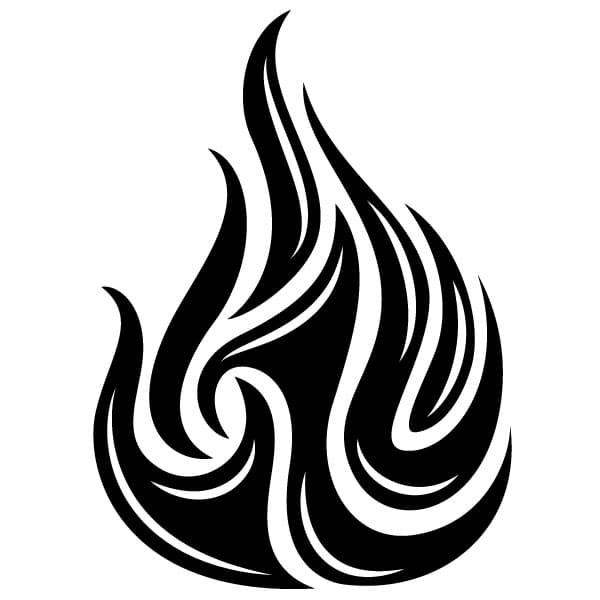 Flame silhouette