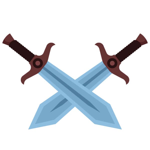 Crossed swords