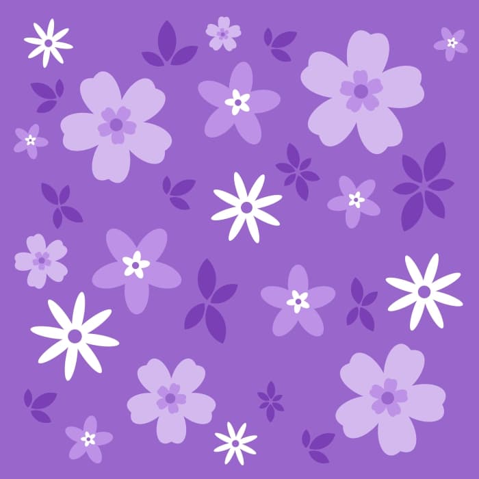 Estampado floral violeta