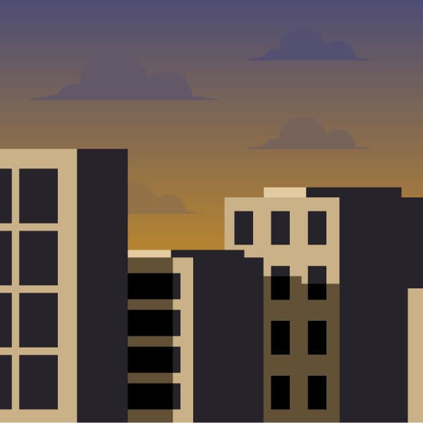 Atardecer en la ciudad