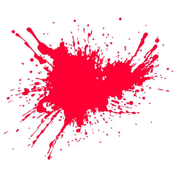 Salpicadura de tinta roja