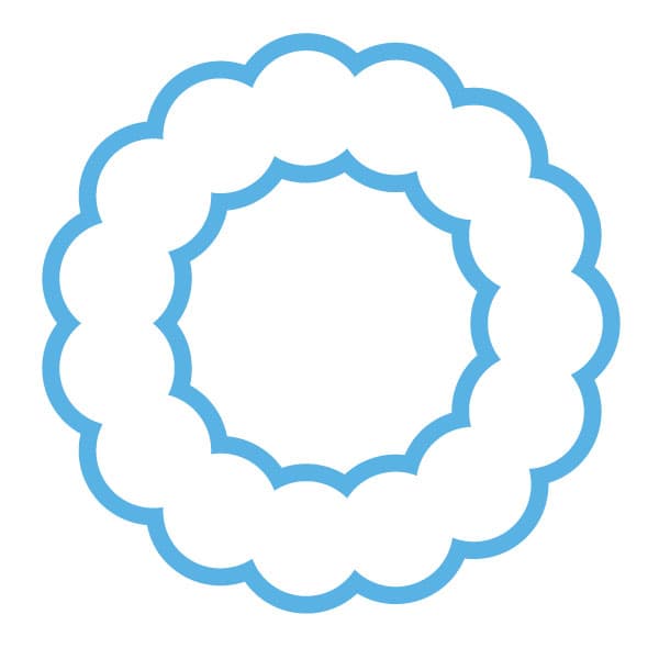 Bumpy circle shape