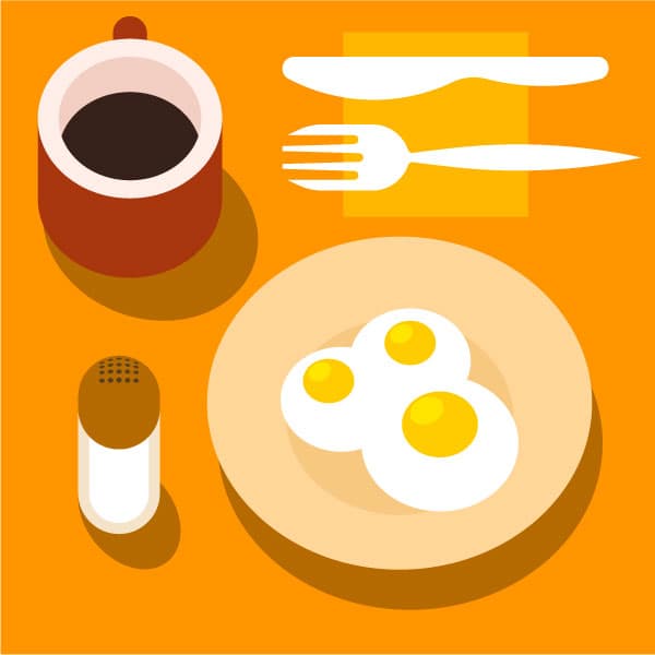 Colazione servita al tavolo