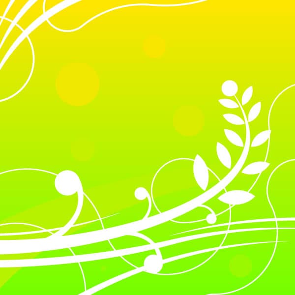 Green yellow floral background