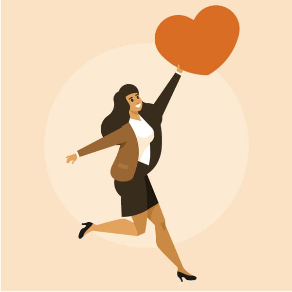 Happy girl in love