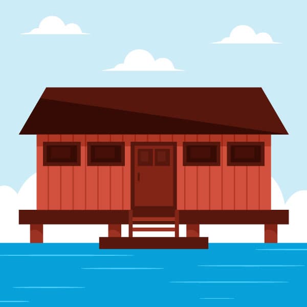 House on water