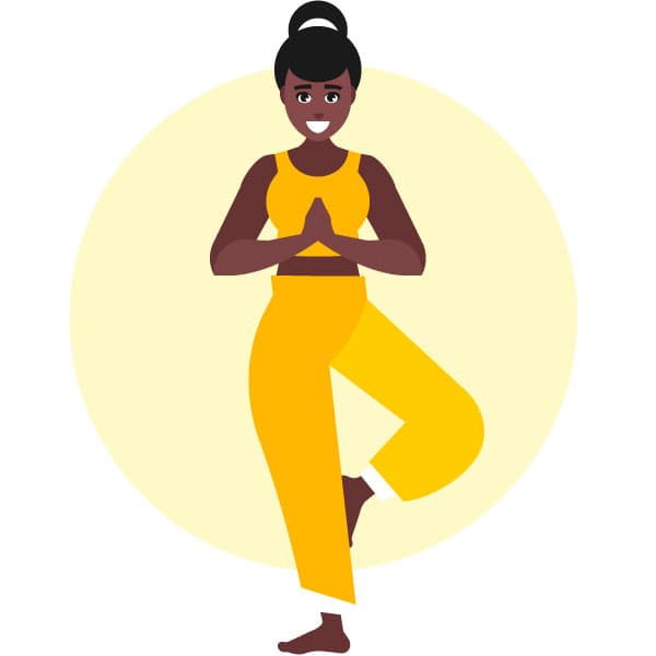 Black woman doing yoga