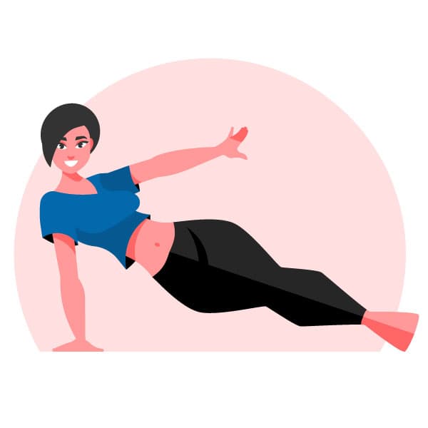 Woman doing side plank