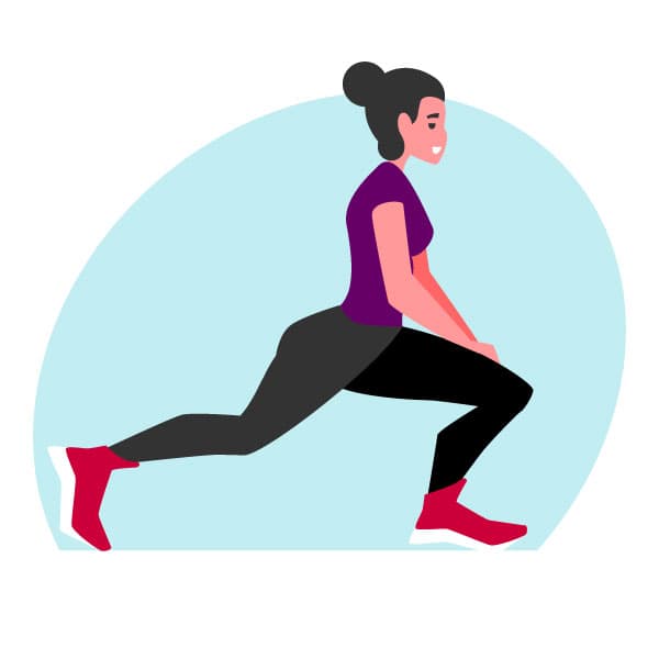 Woman stretching legs