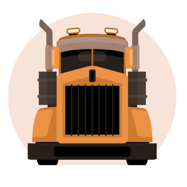 Giant truck front view