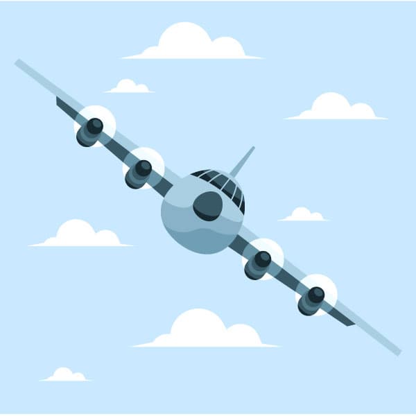 Aircraft with four engines