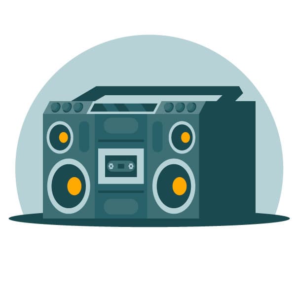 Retro cassette player