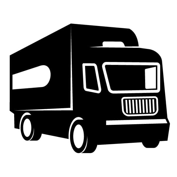 Cargo truck silhouette