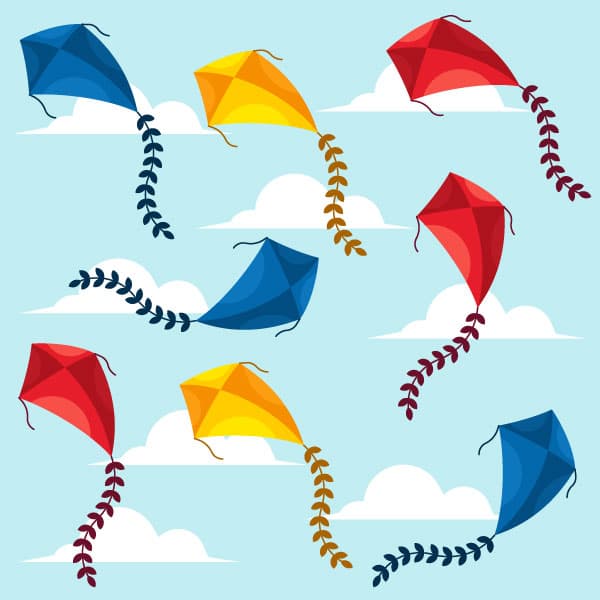 Flying kites pattern